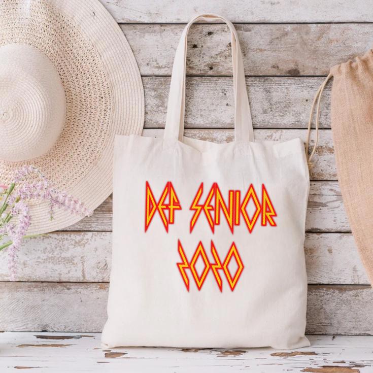 Class Of 2020 Senior 80s And 90s Rock Style Graduation Canvas Tote Bag