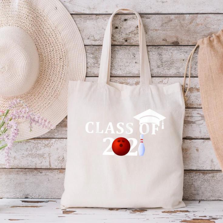 Class Of 2021 Graduation For Him Her Bowling Canvas Tote Bag