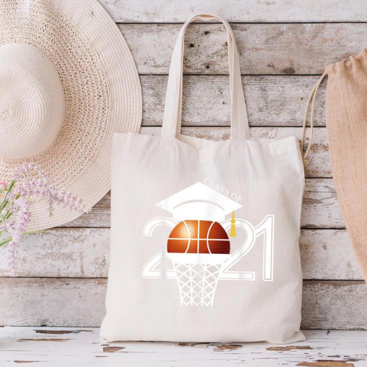 Class 2021 Graduation Senior Basketball Player Canvas Tote Bag