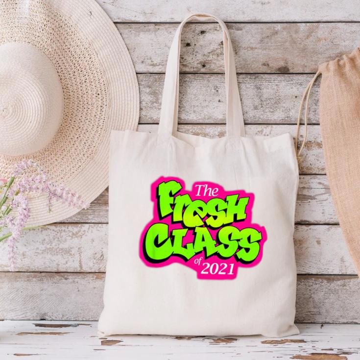 Class Of 2021 Senior Fresh 90's TV Style Grad For Graduation Canvas Tote Bag