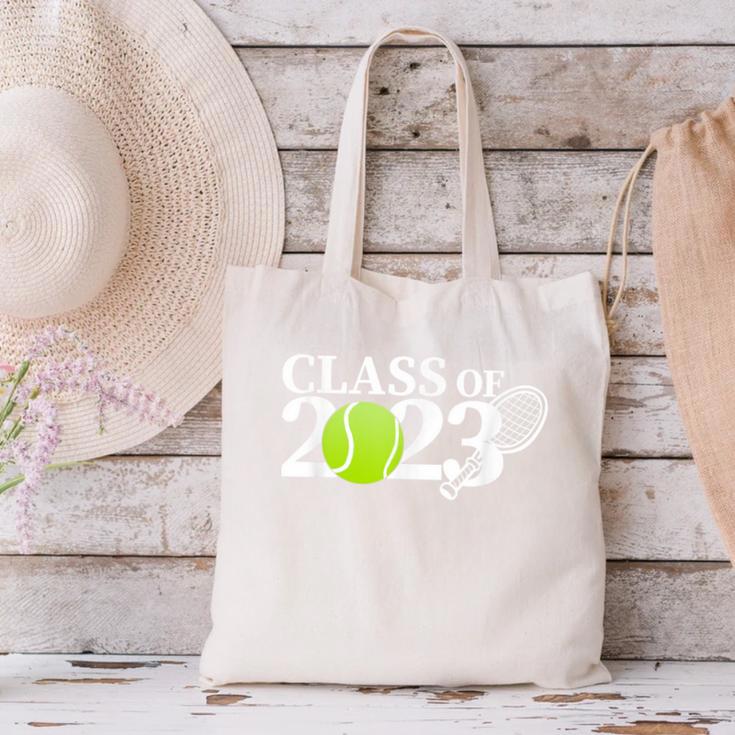 Class Of 2023 Graduation Senior Tennis Player Canvas Tote Bag