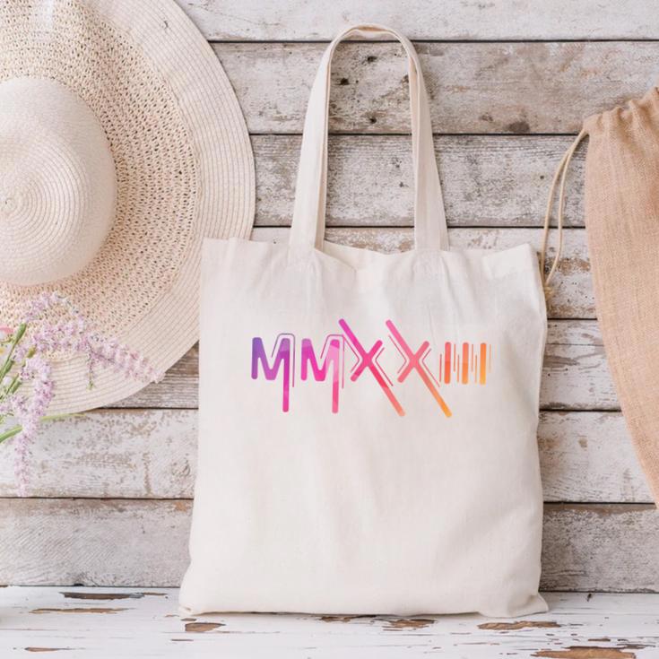 Class Of 2023 Senior 23 Graduation Idea Roman Numeral Canvas Tote Bag