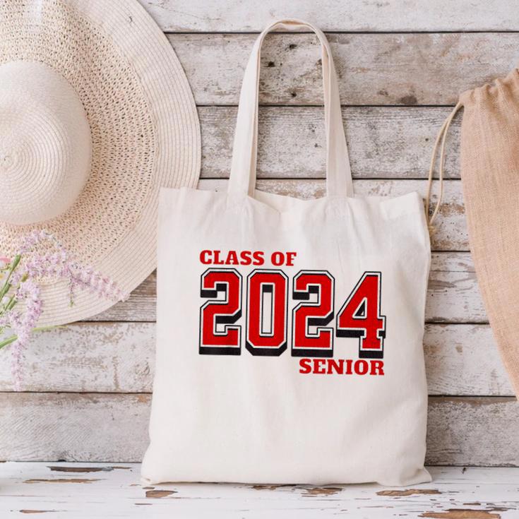 Class Of 2024 Senior Back To School Vintage Graduation Tee Canvas Tote Bag