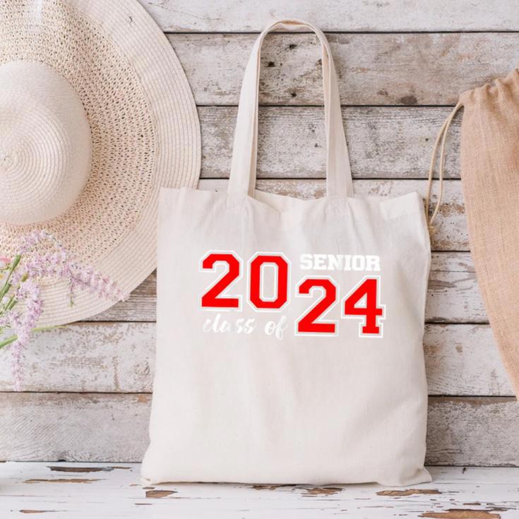 Class Of 2024 Senior Year Boys Girls School Graduation Canvas Tote Bag