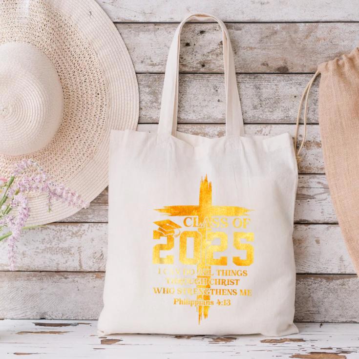 Class Of 2025 Christian Graduation Senior Graduate Men Women Canvas Tote Bag