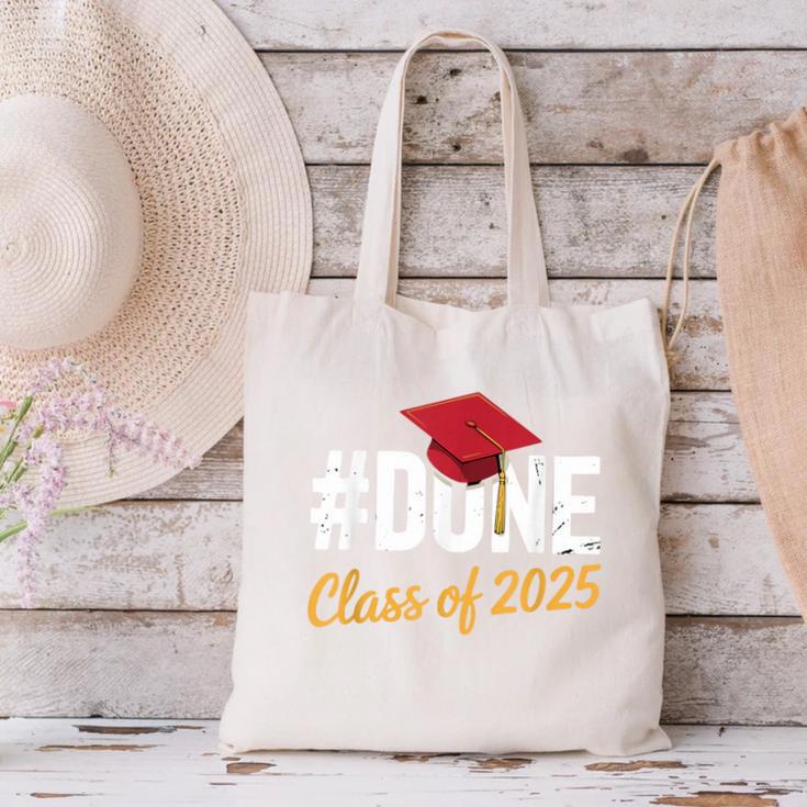 Class Of 2025 Graduation Hashtag DONE Graduate Canvas Tote Bag