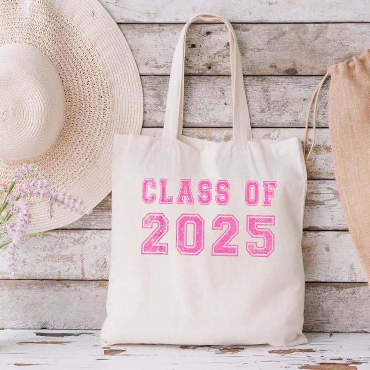 Class Of 2025 High School Graduation Date GraduateShirt Canvas Tote Bag