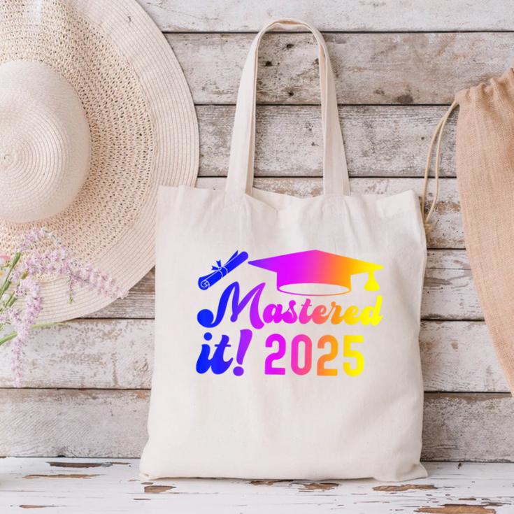 Class Of 2025 Mastered It College Masters Degree Graduation Canvas Tote Bag
