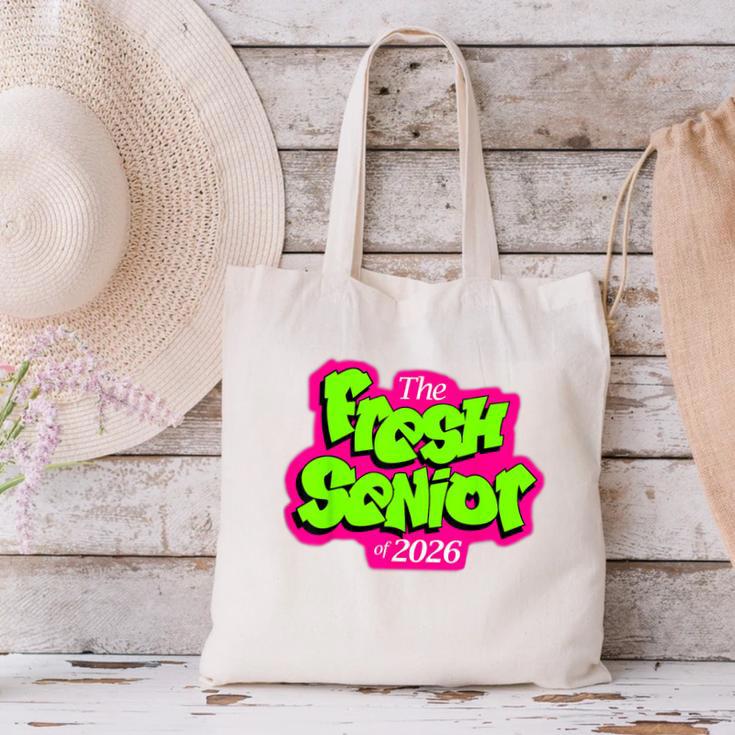 Class Of 2026 Fresh Senior 90s TV Style Retro Graduation Canvas Tote Bag