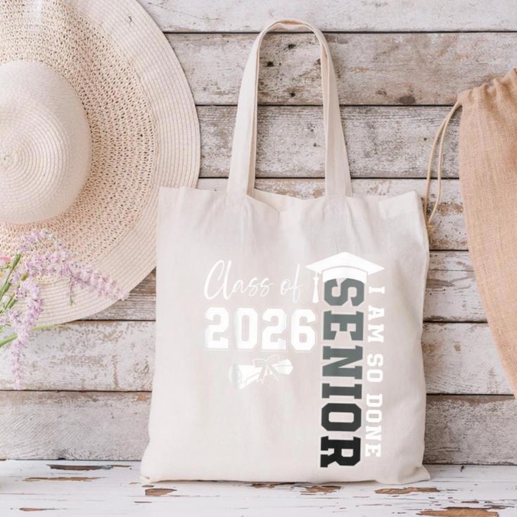 Class Of 2026 Senior 2026 Graduation Decoration Men Senior Canvas Tote Bag