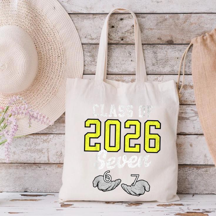 Class Of 2026 Six Seven Senior Yellow Graduation 6 7 Canvas Tote Bag