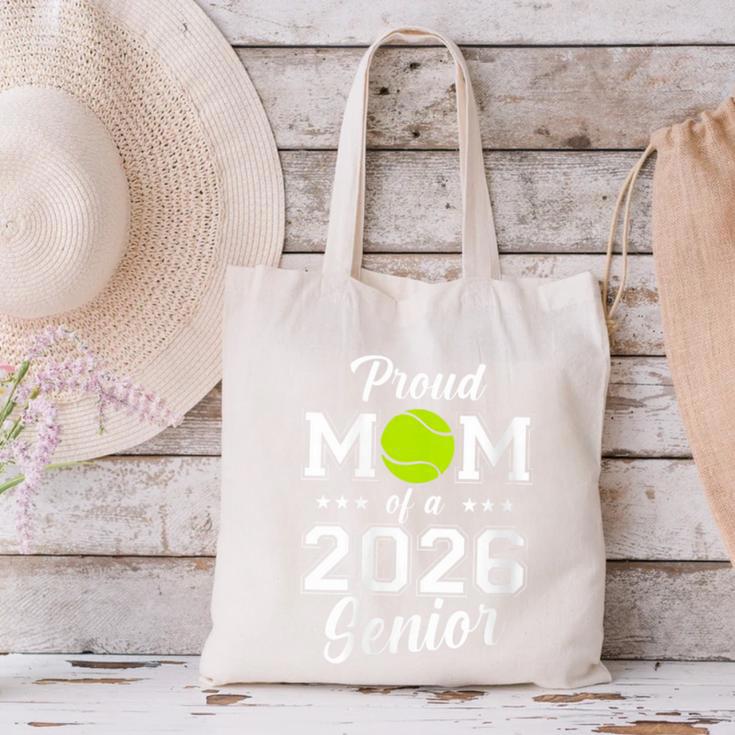 Class Of 2026 Tennis Mom Senior Graduation Graduate Canvas Tote Bag