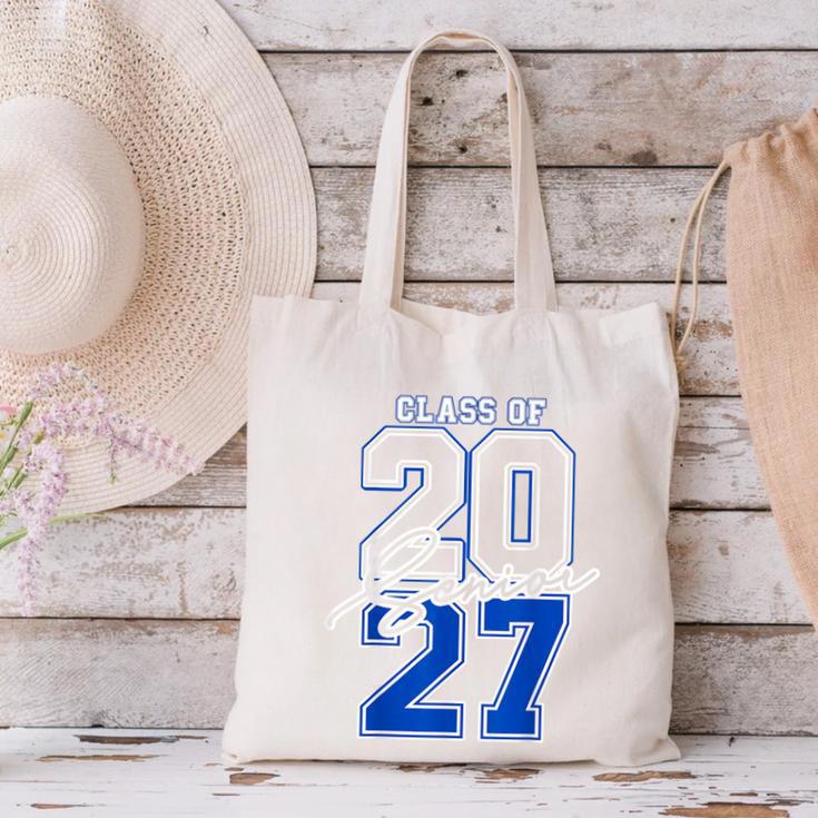 Class Of 2027 Senior 2027 Graduation Canvas Tote Bag