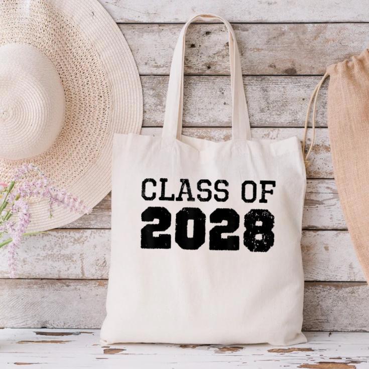 Class Of 2028 Future Graduation Vintage T-Shirt Canvas Tote Bag