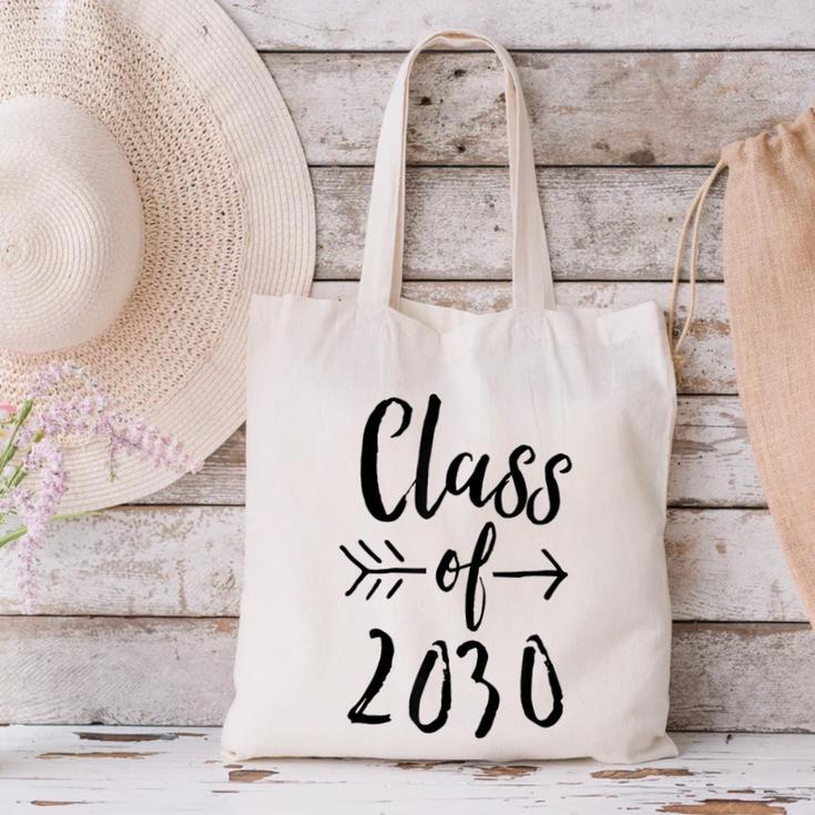 Class Of 2030 Graduation Kindergarten Seniors Canvas Tote Bag