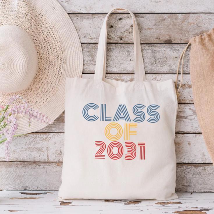 Class Of 2031 Graduation Canvas Tote Bag