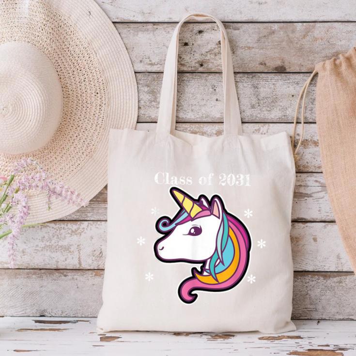 Class Of 2031 Graduation Year UnicornShirt Canvas Tote Bag