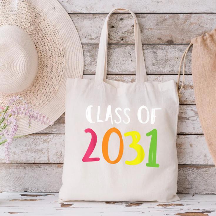 Class Of 2031 Kindergarten Graduation Back To School T-Shirt Canvas Tote Bag