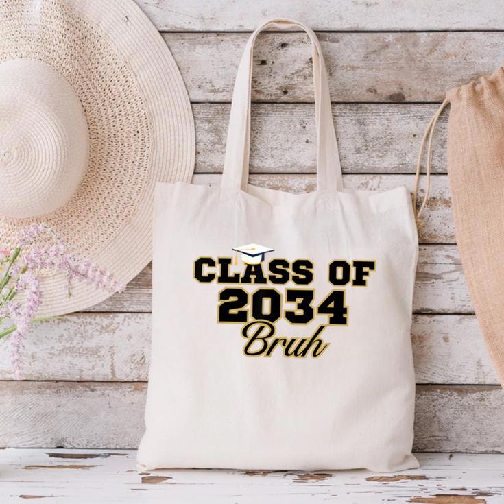 Class Of 2034 Senior 2034 Graduation Bruh Canvas Tote Bag