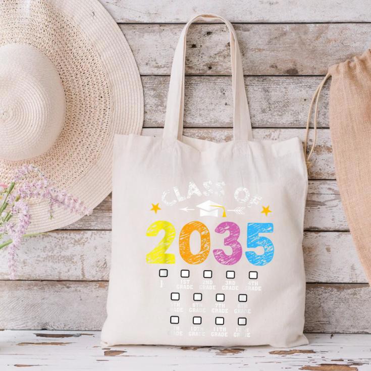 Class Of 2035 Grow With Me Checklist Graduation Canvas Tote Bag