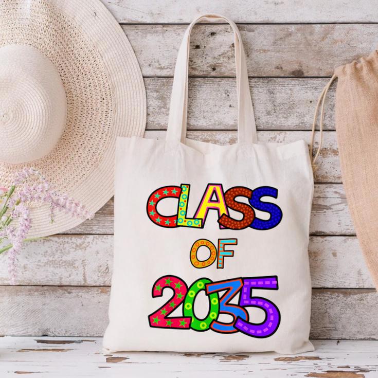 Class Of 2035 Grow With Me Kindergarten Graduation Canvas Tote Bag