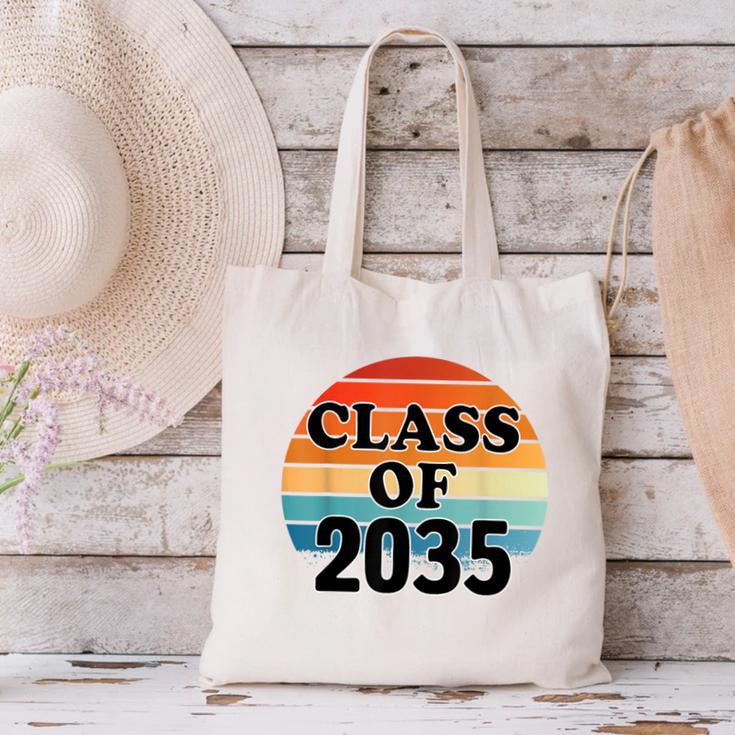 Class Of 2035 Senior Graduate Retro Graduation Canvas Tote Bag