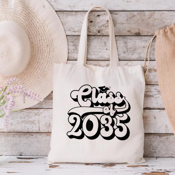 Class Of 2035 Senior Retro 2035 Grad Graduate Graduation Canvas Tote Bag