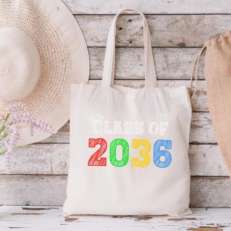 Class Of 2036 Grow With Me Graduation First Day Of School Canvas Tote Bag