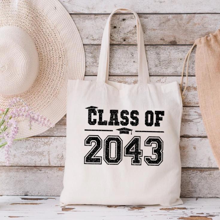 Class Of 2043 Grow With Me Graduation First Day Of School Canvas Tote Bag