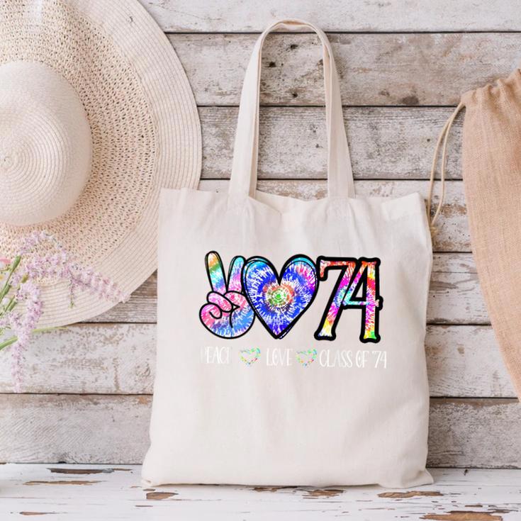 Class Of 74 1974 50th Class Reunion Tie Dye Graduation Items Canvas Tote Bag