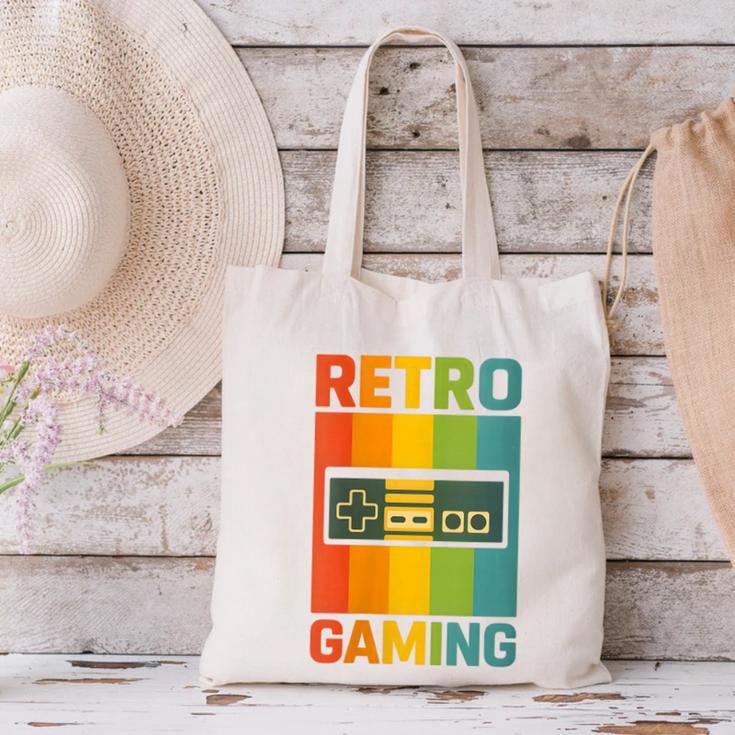 Classic Retro Gaming Nostalgia Canvas Tote Bag