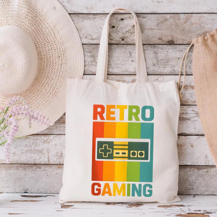 Classic Retro Gaming Nostalgia Canvas Tote Bag Classic Retro Gaming Nostalgia Canvas Tote Bag