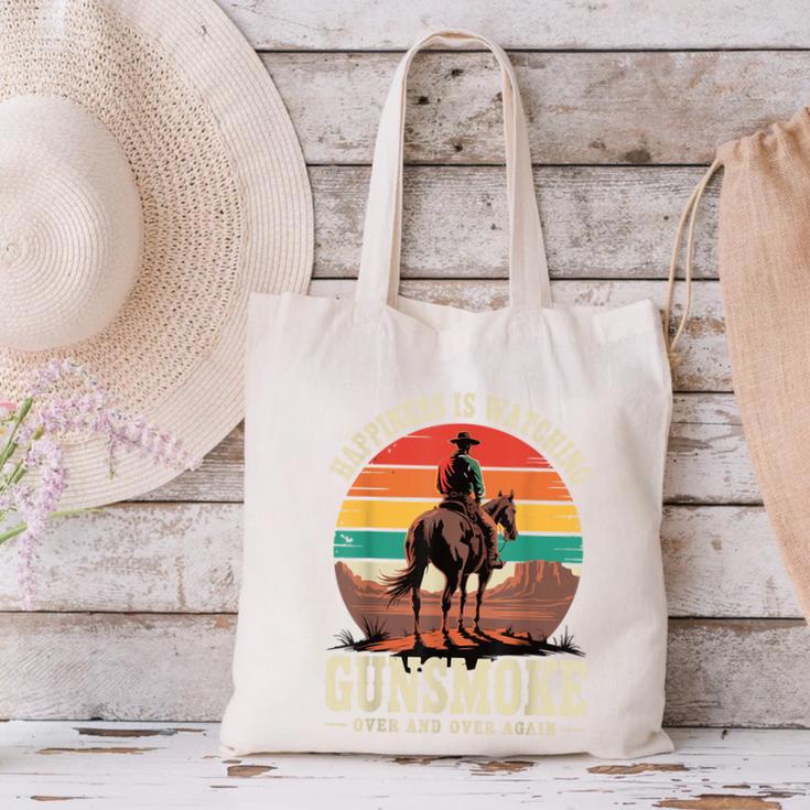 Classic Western Nostalgia Cowboy Sunset Canvas Tote Bag
