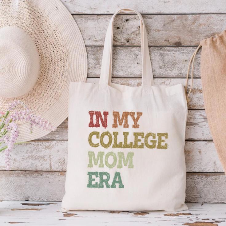 In My College Mom Era College Graduation For Mom Canvas Tote Bag
