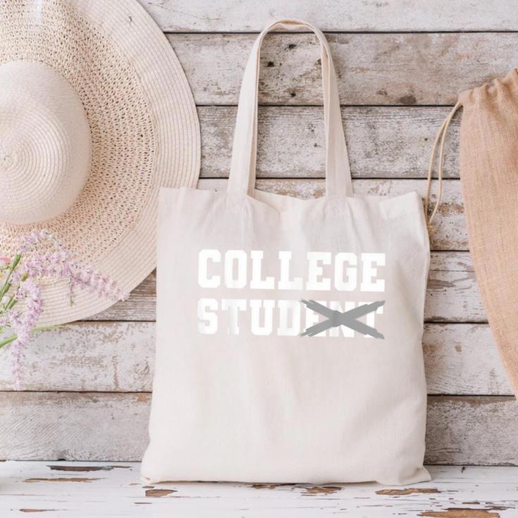 College Stud Student For Men Women Graduation Day Canvas Tote Bag