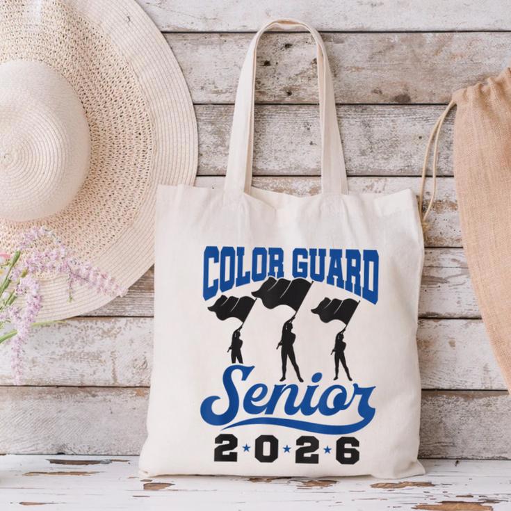 Color Guard Senior 2026 Flags Marching Band Graduation Grad Canvas Tote Bag