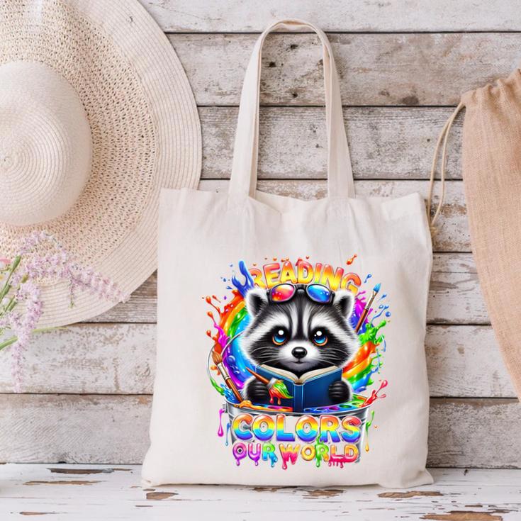 Color Our World 2026 Reading Book Canvas Tote Bag