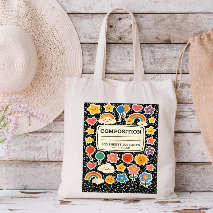Composition Notebook Costume Teacher Matching Halloween Book Canvas Tote Bag