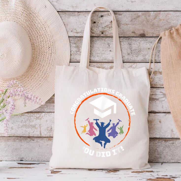 Congratulations Graduate You Did It Class Of 2024 Graduation Canvas Tote Bag