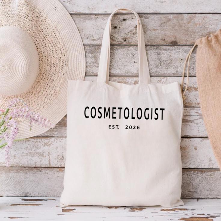 Cosmetologist Est 2026 Beauty School Cosmetology Graduation Canvas Tote Bag