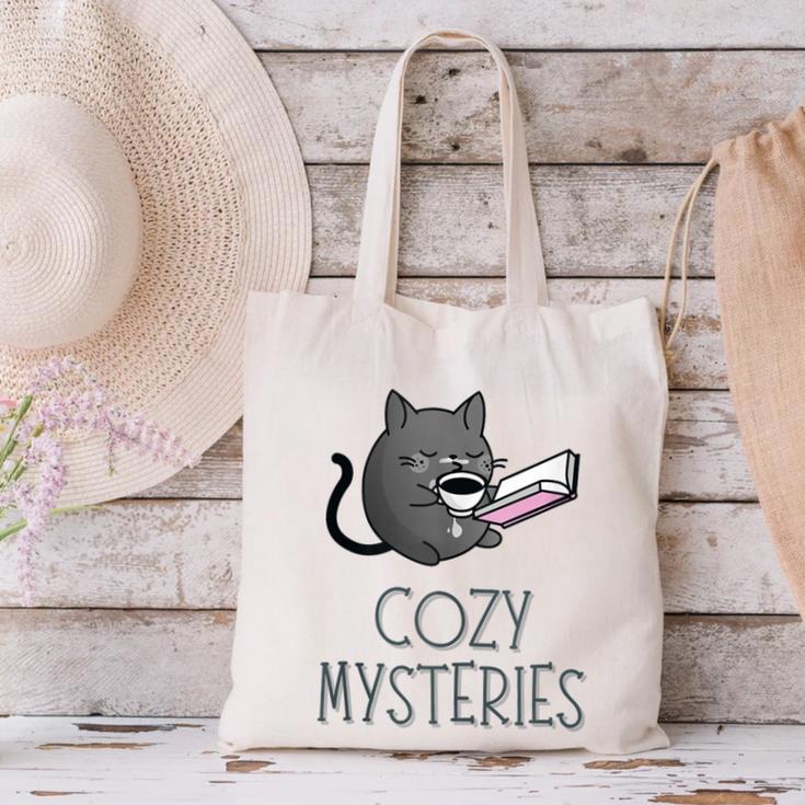 Cozy Mysteries Coffee And Novel For Book Lovers Canvas Tote Bag