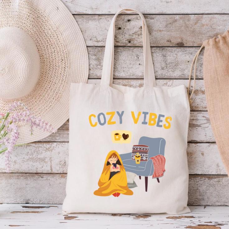 Cozy Vibes Atmospheric Introvert Canvas Tote Bag Cozy Vibes Atmospheric Introvert Canvas Tote Bag