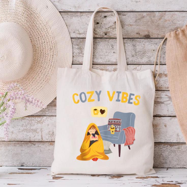 Cozy Vibes Atmospheric Introvert Canvas Tote Bag