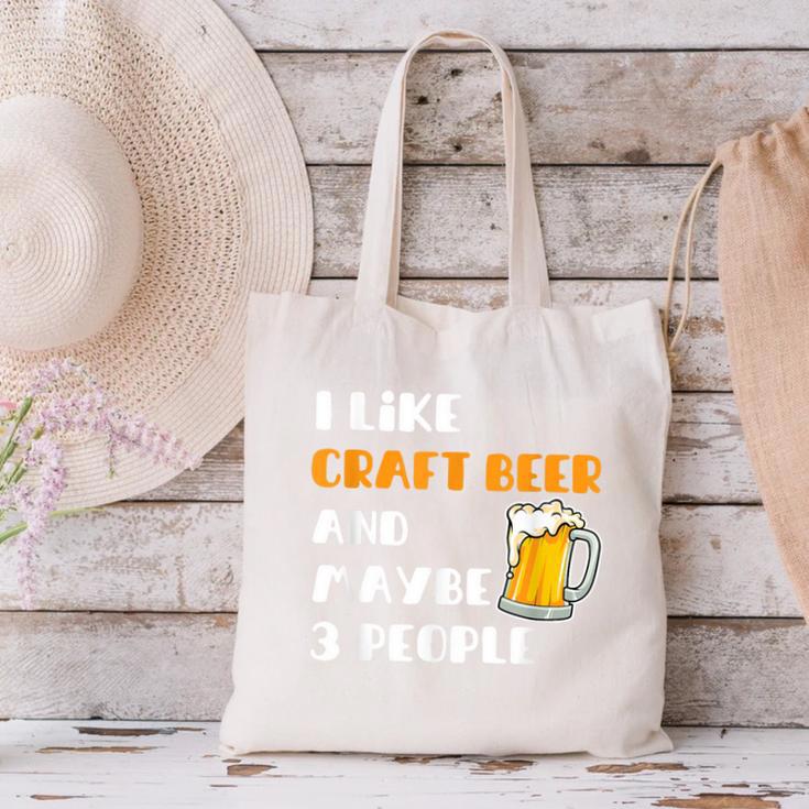 I Like Craft Beer & Maybe 3 People Introvert Beer Fans Canvas Tote Bag