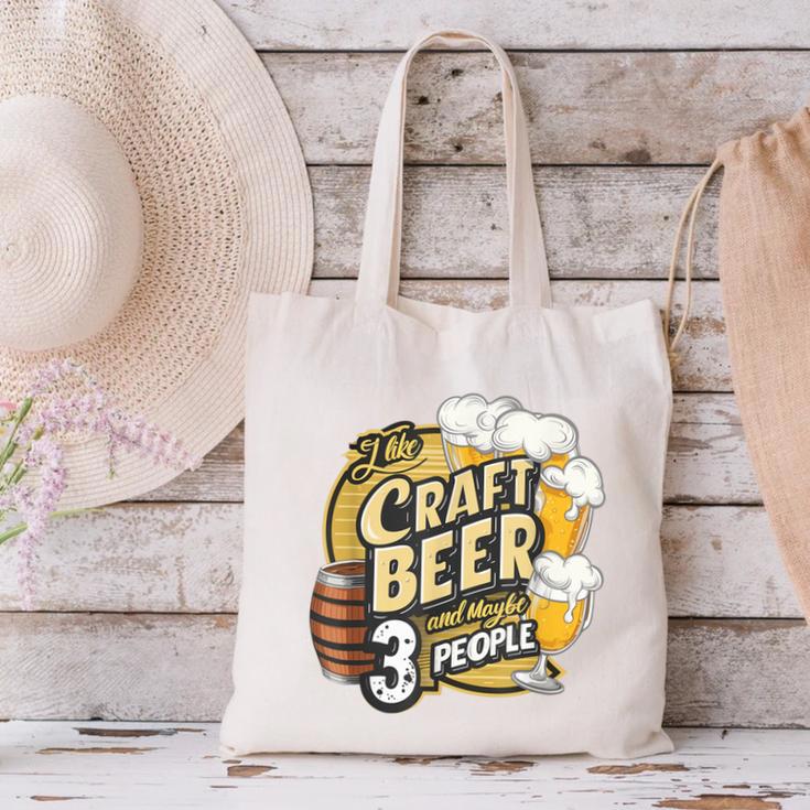 Craft Beer Lover Introverted & Hoppy Canvas Tote Bag Craft Beer Lover Introverted & Hoppy Canvas Tote Bag