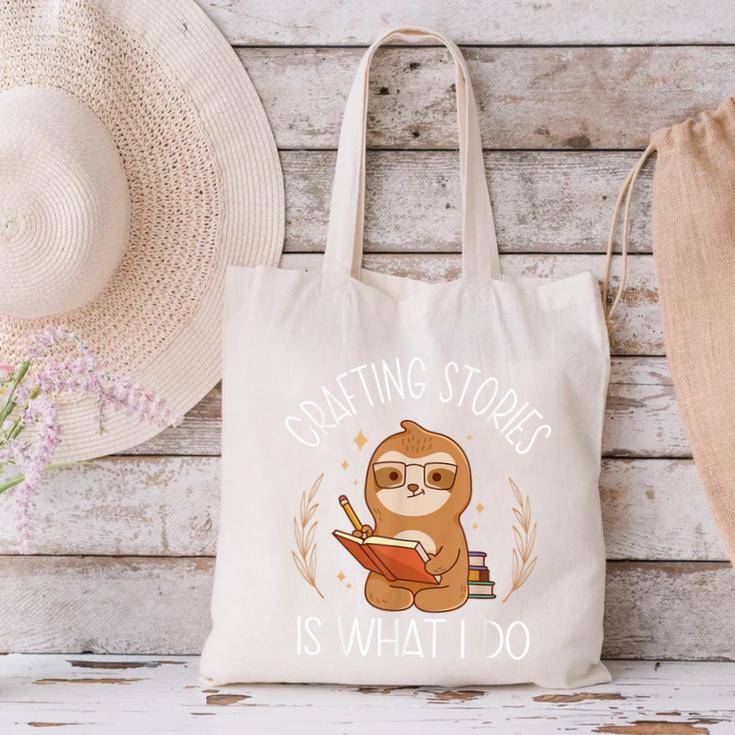 Crafting Stories Is What I Do Reading Writing Book Author Canvas Tote Bag