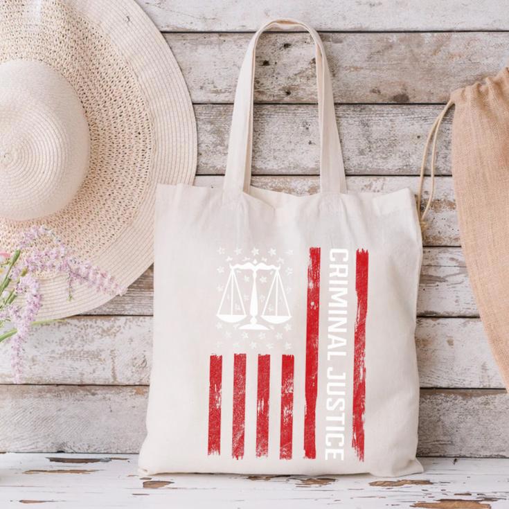 Criminal Justice Major College Student Graduate Graduation Premium Canvas Tote Bag