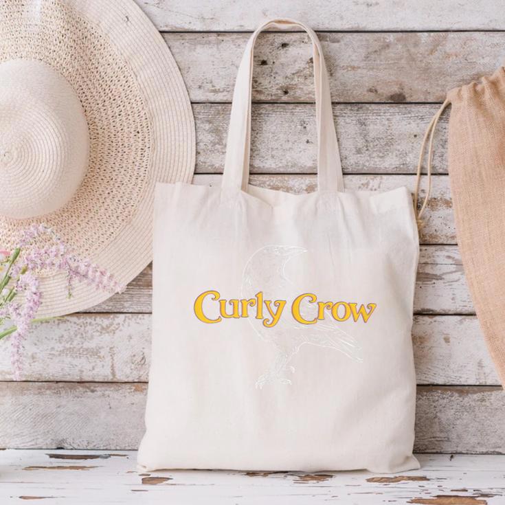 Curly Crow Art And Books Logo Canvas Tote Bag