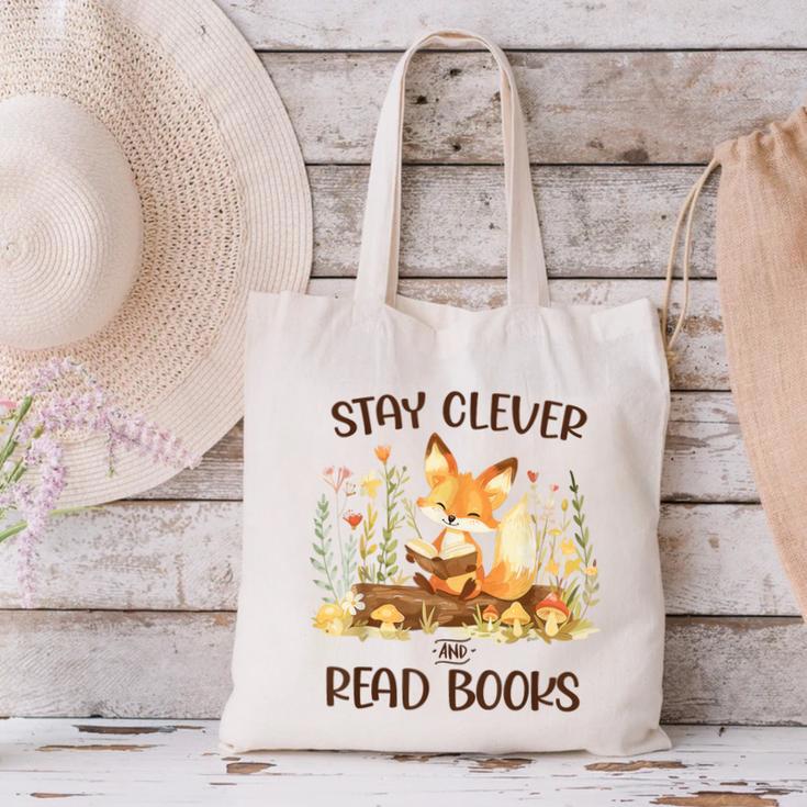 Cute Fox Stay Clever Read Books For Librarian Or Bookworm Canvas Tote Bag Cute Fox Stay Clever Read Books For Librarian Or Bookworm Canvas Tote Bag