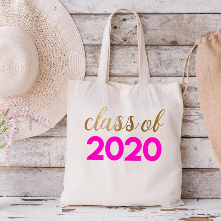 Cute Graduation Shirt Class Of 2020 Shirt Canvas Tote Bag